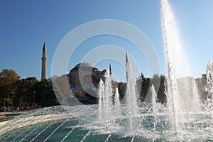 View of the Hagia Sophia museum in Istanbul Turkey. Santa Sofia. Ayasofya photo